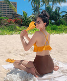 2色ビキニモノキニセクシーフリル谷間魅せビーチXH7-FH89110