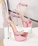 ピカピカ ピンク ゴージャス ハイヒール サンダル パンプス 新作 ダイヤモンド MY5-XL-MY-198-13