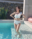 【即日発送】【2色】新作 水着 ワンショルダー 可愛い セクシー フリル XH7-CF-XF154