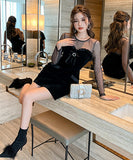 ゴージャス レース キラキラ チュール 宴会 セクシー 披露宴 パッチワーク LT2-JY9448