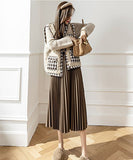 【2色】秋新作 プリーツスカート 可愛い キャバ嬢 同伴 Aライン 着瘦せ XH2-CYFZ001