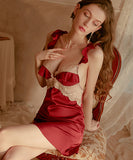 4色 セクシー パジャマ かわいい レース バックレス ルームウェア MY8-GR1262