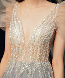 バースデーロングドレス 宴会 パーティー 演奏会 パフスリーブ キラキラ XH2-JZ1