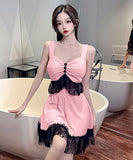 レース ミニドレス  キャバドレス  セクシー  かわいい  少女感   LT2-MLS7435