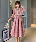 【2点セット】コート＋ドレス  真珠飾る 高級感  名媛風  かわいい  新作  キャバスーツ  LT2-LML9285#