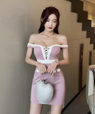 【3色】ミニドレス キャバドレス セクシー 谷間魅せ ストラップ MY2-YM8710