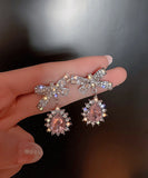 ダイヤモンド リボン 可愛い イヤリング 淑やか XH3-BY-HE5113