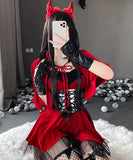 サンタコスプレ 5点セット 悪魔  ドレス  かわいい  LT2-MMKQ334