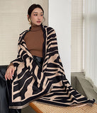 シマウマ柄  50%カシミア  スカーフ 秋冬新作 韓国ファッション 厚手  高級感 LT9-CM-1