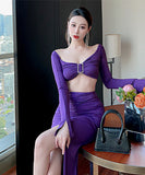 キャバドレス 肌見せ エロかわいい 指名 セクシー 谷間魅せ スリットXH2-LQE8108BF13