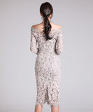 レース 花柄 ゴージャス 新作 肌見せ 着回し 同伴 二次会 結婚式 ドレス ワンピース MY2-ZED881766B