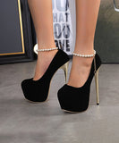 ハイヒール 真珠 セクシー 美足効果 宴会 二次会 XH5-XL- ZG-2018-20A