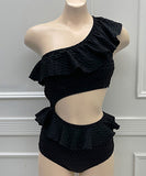 【即日発送】【2色】新作 水着 ワンショルダー 可愛い セクシー フリル XH7-CF-XF154