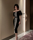 宴会 エレガント パッチワーク レース セクシー 披露宴 XH2-JY1763