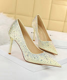 3色 ハイヒール セクシー 美脚効果 キラキラ おしゃれ 宴会 パンプスXH5-DS17189-5