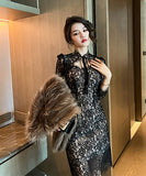 高品質 レース エレガント セレブ風 結婚式 淑女 同伴 可愛い セクシー XH2-JY9559