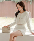 ミニドレス あったか 秋冬 新作 女性 セット 婚活 二次会 同伴 XY2-ZRD887485E49