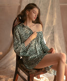 【２色】パジャマ ヒョウ柄　ルームウェア おしゃれ セクシー 可愛いXH8-GR1230