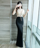 3色 パーティードレス ロングドレス キャバドレス セクシー Vネック 谷間魅せ MY2-YM9046