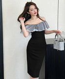 高級感  ロングドレス オフショルダー  可愛い 宴会 エレガント LT2-JY20094