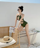 4色 セクシー 谷間魅せ 露出 モノキニ タンキニ 水着 プール MY7-BY2636