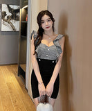 【black&blue】キャバドレス 指名 フリル カワセクシー ミニドレス XH2-YM8719