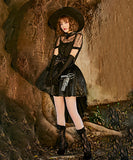 【4点セット】ハロウィン 魔女 コスプレ かわいい ミニドレス レース XH2-PS-PS4705