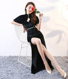 3色 ロングドレス  ナイトドレス   セクシー  宴会  肌見せ 指名  高級感 LT2-XYD3612