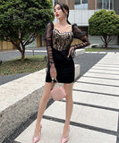 ゴージャス レース キラキラ チュール 宴会 セクシー 披露宴 パッチワーク XH2-JY20009