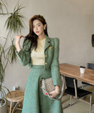 セットアップ コート＋スカート 2点 ショット丈 上下  着やせ おしゃれ 学生 秋冬XY2-ZRD880320E49