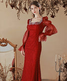 数量限定 結婚ドレス  ロングドレス  コジャス  演奏会 新年会 高級感 真珠 LT2-LGY145