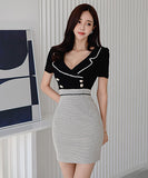 ミニドレス キャバドレス 気質 大人可愛い ハイウエスト XH2-ZED887337A71
