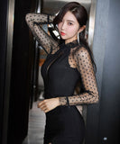 ロングドレス 脚長効果 ｖネック 肌見せ セクシー 指名 MY2-JW7849E49