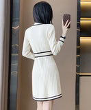 Vネック キャバドレス  ニットワンピース 秋新作 セクシー 姉 着痩せ  気質 LT2-XC-8826#