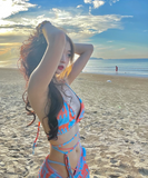 水着 レディース タンキニ セパレート ビキニ ビスチェ風  体型カバー かわいい ハイウエス スカート XY-DP-A29612