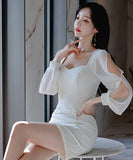 シフォン  ミニドレス  キャバドレス  かわいい  パーティー用 LT2-MLS7452