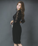 ひざ丈ドレス ミニドレス レース 透け感 かわいい 新作 MY2-ZED889041BM131