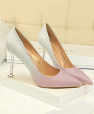 クラーデション 5色 高見え ゴージャス 結婚式 宴会 ハイヒール パンプス MY2-DS1716-9