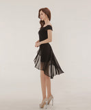 ミニドレス キャバドレス 高見え 姉 フリル 大人かわいい 肌見せ MY2-888203BM