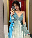 【6色・2点セット】セクシー 柔らかい 勝負下着 パジャマ ルームウェア MY8012-SQRM2106