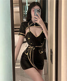 【3点セット】ハロウィンコスプレポリス 制服セクシー谷間魅せ XH2-SBYX0103