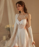 2色 レース セクシー パジャマ ルームウェア 新作 肌見せ MY8-GR2044