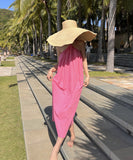 サンドレス 海辺 ホルターネック 大人可愛い ビーチ 夏新作 XH2-AQR1061#