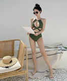 4色 セクシー 谷間魅せ 露出 モノキニ タンキニ 水着 プール MY7-BY2636