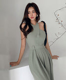 ワイドパンツ 高級感 エレガント 通勤 OL風 ハイウエスト XH2-ZED883882A71