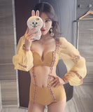 モノキニ ビキニ 水着 タンキニ かわいい ふわふわ レース セクシー 新作 MY7-KSD1803