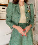 セットアップ コート＋スカート 2点 ショット丈 上下  着やせ おしゃれ 学生 秋冬XY2-ZRD880320E49