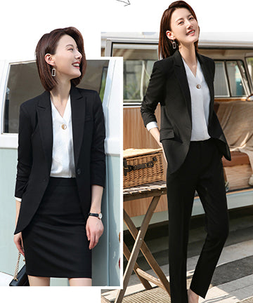 【2点セット】3色 スーツセット OL風 エレガント 通勤 XH2-TF-YR6077