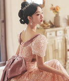 キラキラ ナイトドレス  ゴージャス  ふわふわ 披露宴  音楽会  名媛  高品質  LT2-MDSA6676