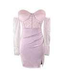 【4色】エレガント キャバドレス 気質 大人可愛い 谷間魅せ 指名 高級感 XH2-YM8714